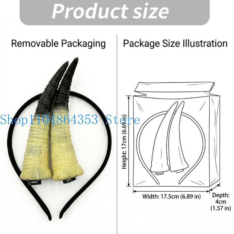652F Goat Headband Cosplay Pro - Easy Cosplay Prop ulasan dan harga