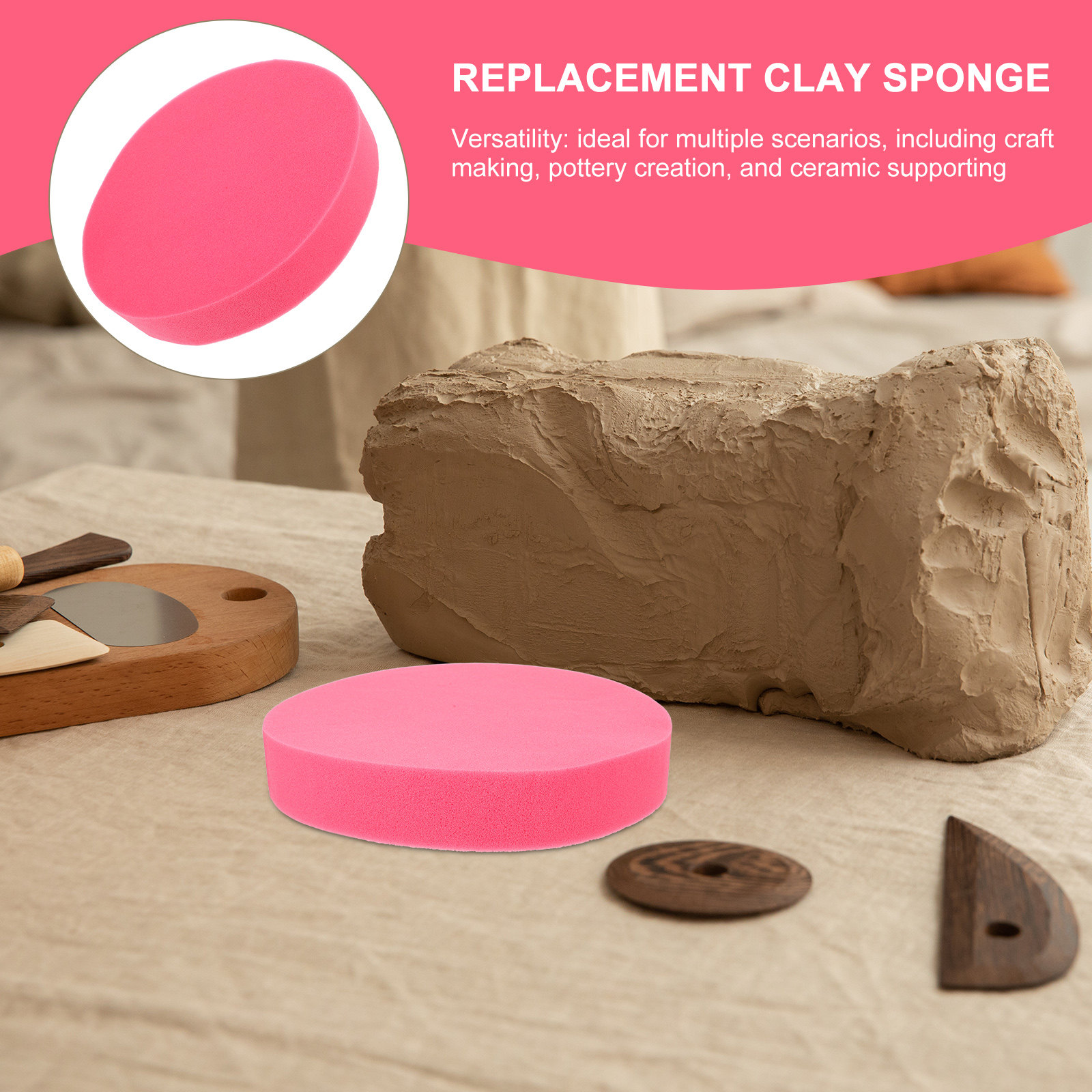 Pottery Sponge Cushion 13.56 I - Foam Clay Sculpt ulasan dan harga