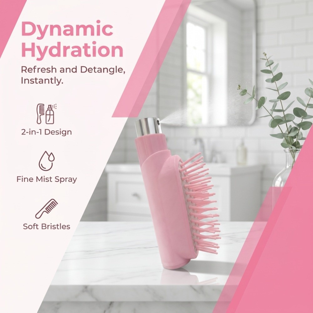 Refillable Spray Massage Comb  - Hair Spray Color ulasan dan harga